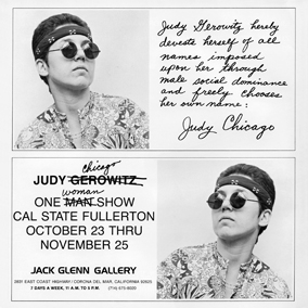 Judy Chicago Name Change